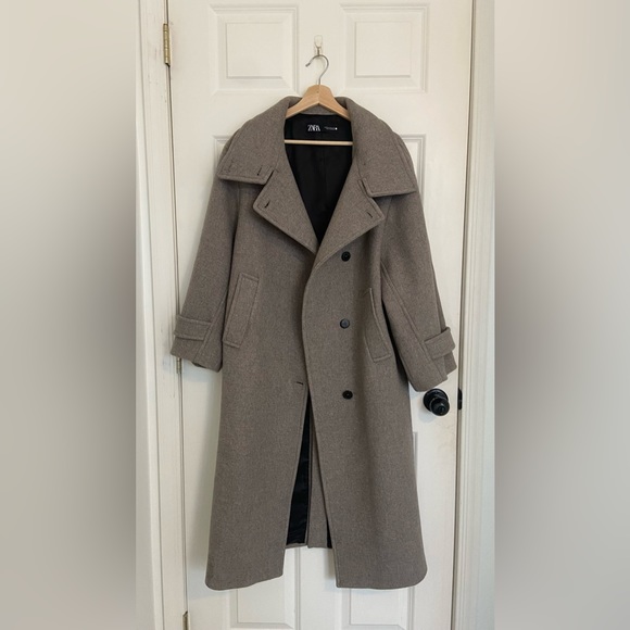 Zara Oversized Wool Blend Coat - Picture 3 of 8